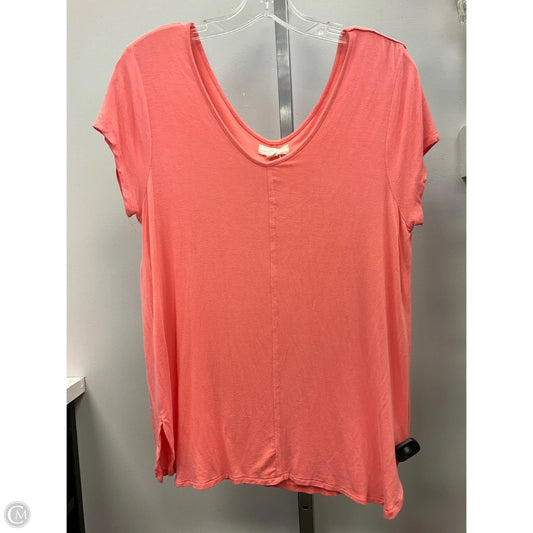 Top Short Sleeve By Cupio In Coral, Size: M