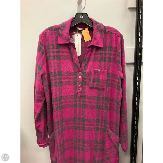 Dress Sweater By Soft Surroundings In Plaid Pattern, Size: L