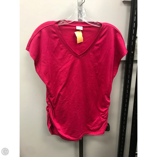 Top Short Sleeve By Cme In Pink, Size: M