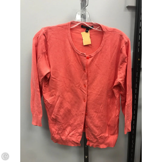 Sweater Cardigan By Cable And Gauge In Coral, Size: L