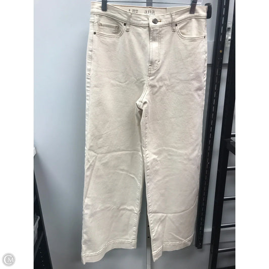 Jeans Wide Leg By Ana In Cream, Size: 8