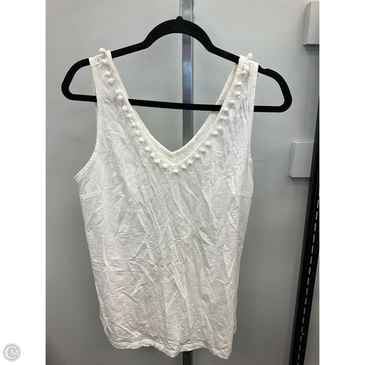 Top Sleeveless Designer By Lilly Pulitzer In White, Size: L