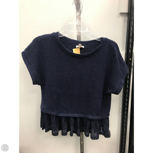 Top Short Sleeve By Pilcro In Navy, Size: Xs