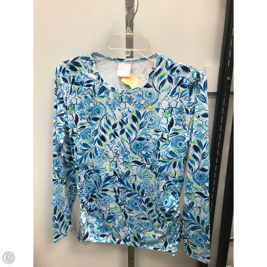 Athletic Top Long Sleeve Crewneck By Stella Parker In Floral Print, Size: M