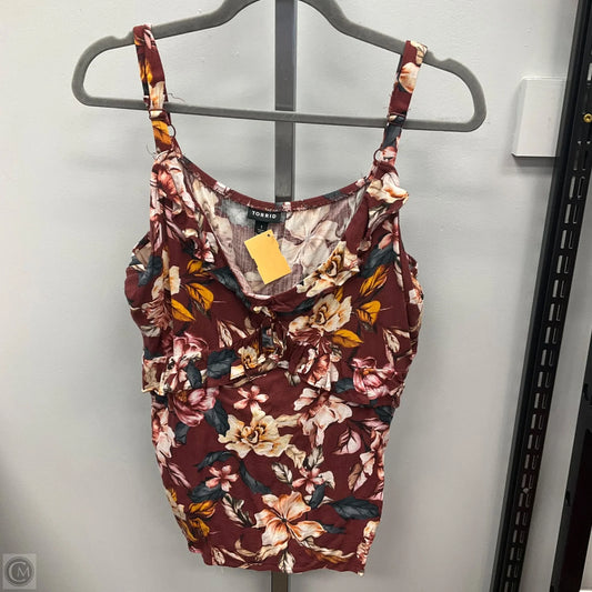 Top Sleeveless By Torrid In Floral Print, Size: Xxl