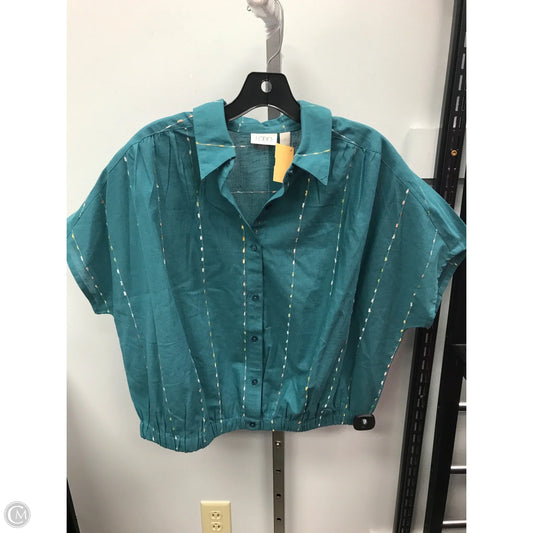 Top Short Sleeve By Logo In Teal, Size: S