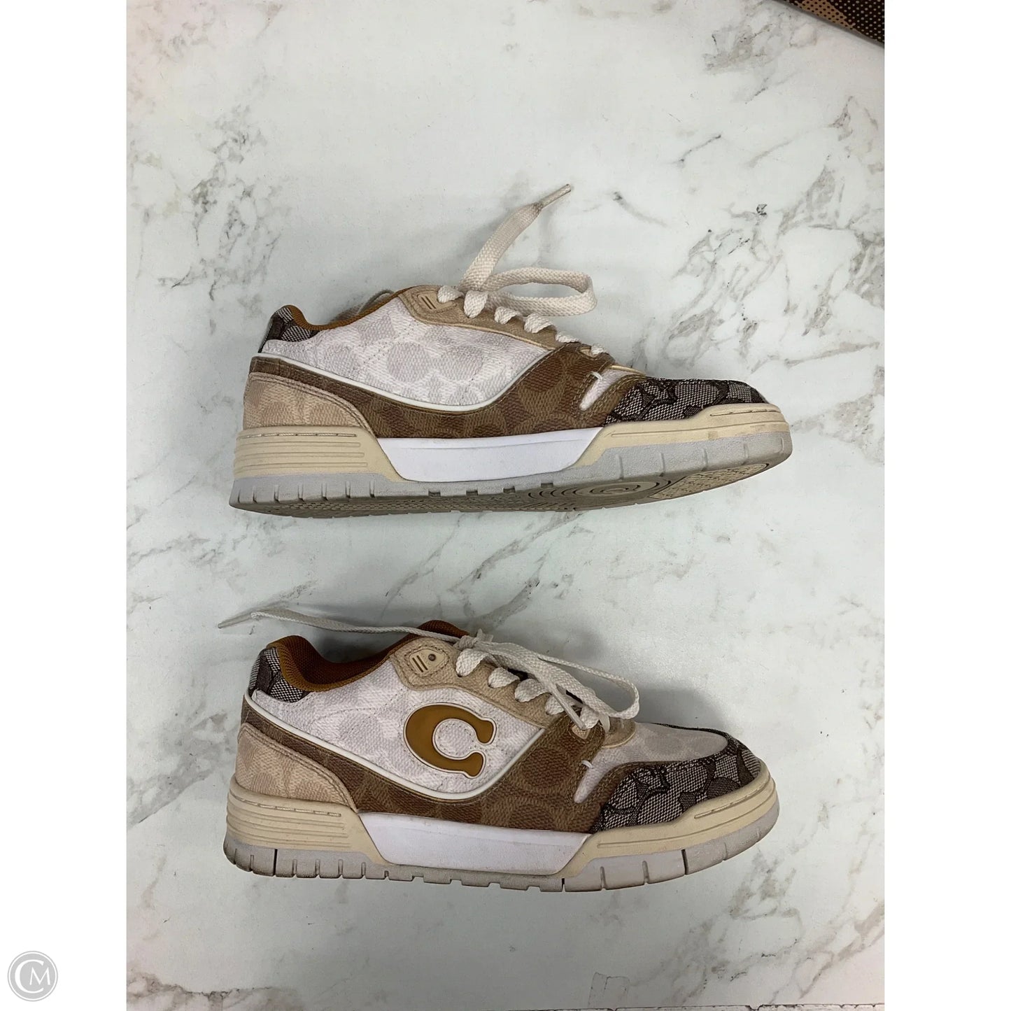 Shoes Designer By Coach In Brown & Cream, Size: 6
