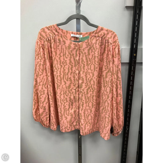 Top Long Sleeve By Elizabeth And James In Peach, Size: Xl