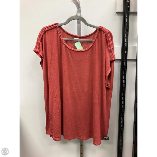 Top Short Sleeve By Maurices In Copper, Size: 2x
