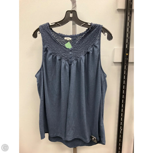 Top Sleeveless By Maurices In Blue, Size: 2x