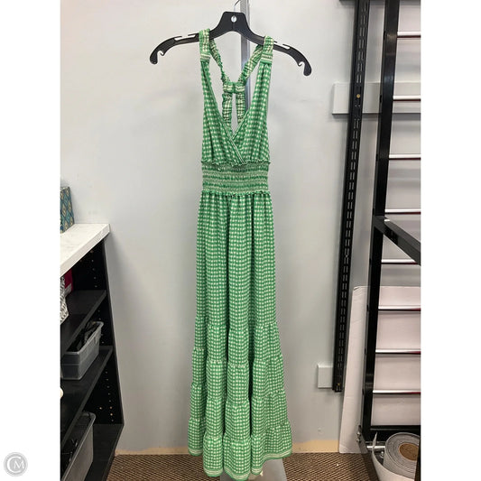Dress Casual Maxi By Max Studio In Green & White, Size: S
