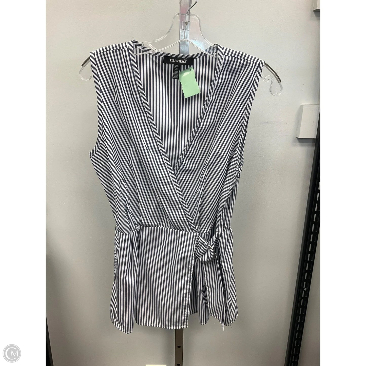 Top Sleeveless By Ellen Tracy In Striped Pattern, Size: S