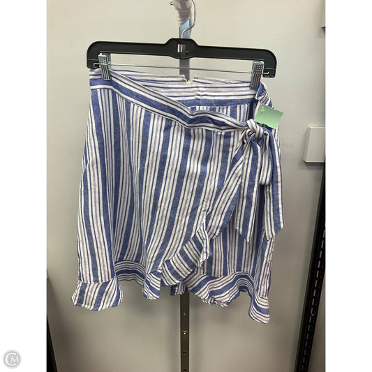 Skirt Mini & Short By Loft In Striped Pattern, Size: 4