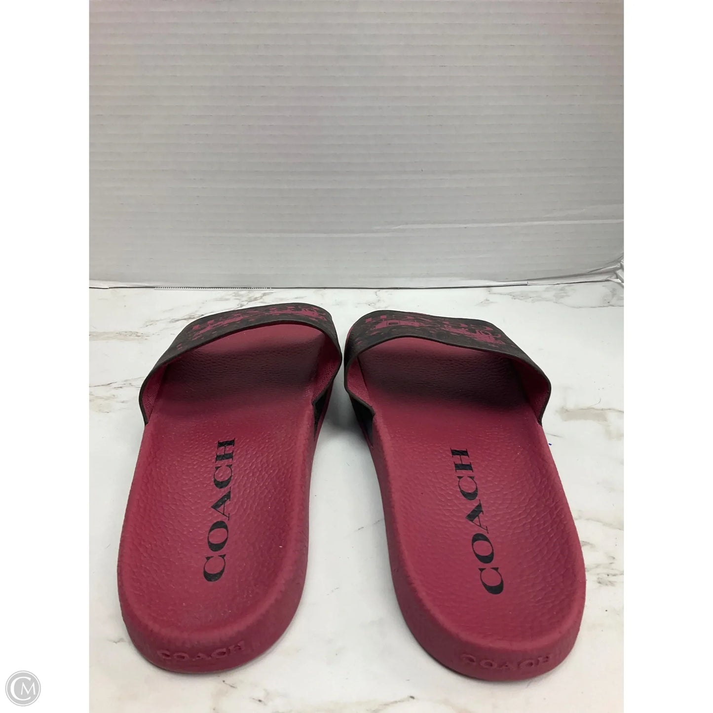 Sandals Designer By Coach In Brown & Pink, Size: 9