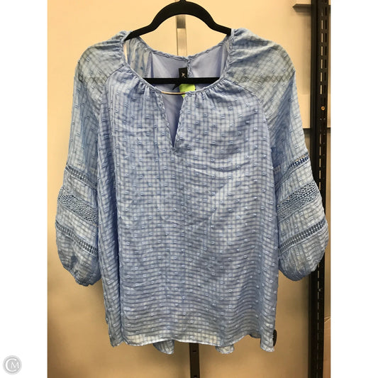 Top 3/4 Sleeve By A Byer In Blue, Size: Xl