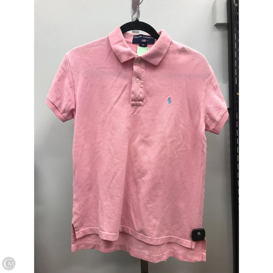 Top Short Sleeve By Ralph Lauren In Pink, Size: S