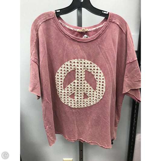 Top Short Sleeve By Umgee In Pink, Size: Xl