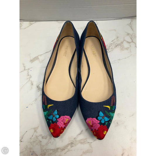 Shoes Flats By Nine West In Blue Denim, Size: 10