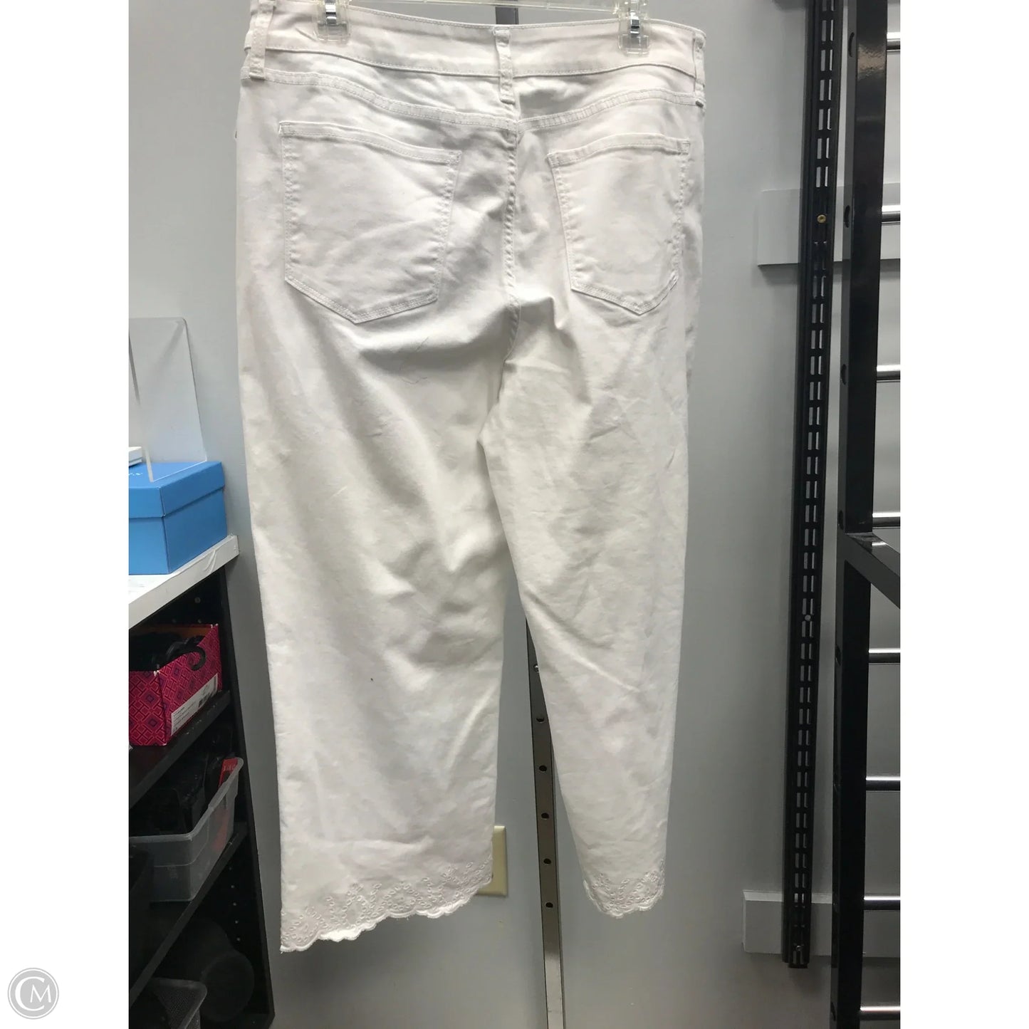 Jeans Cropped By St Johns Bay In White, Size: 14