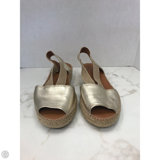 Sandals Heels Platform By Cmc In Gold, Size: 6.5