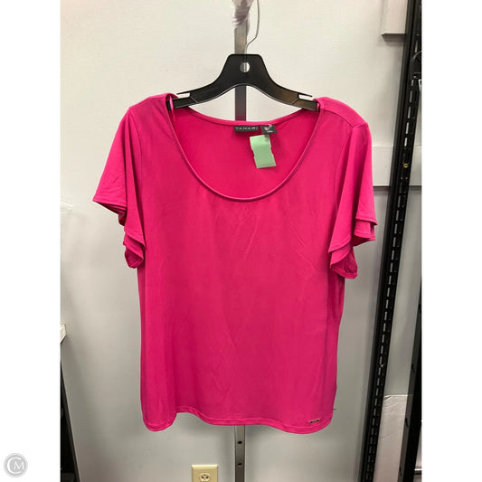 Top Short Sleeve By Tahari In Pink, Size: L