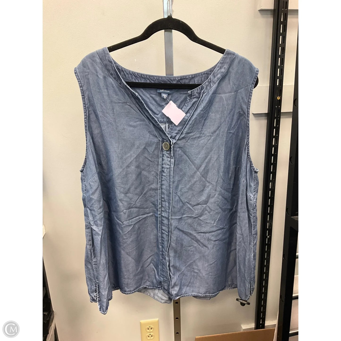 Top Sleeveless By J. Jill In Blue Denim, Size: 3x