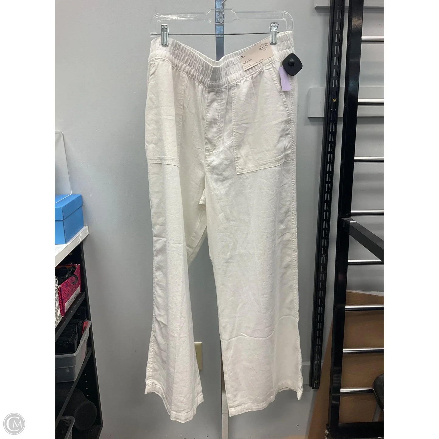 Pants Wide Leg By St Johns Bay In White, Size: Xlp