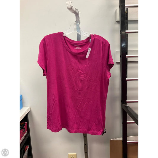 Top Short Sleeve Basic By Banana Republic In Pink, Size: L