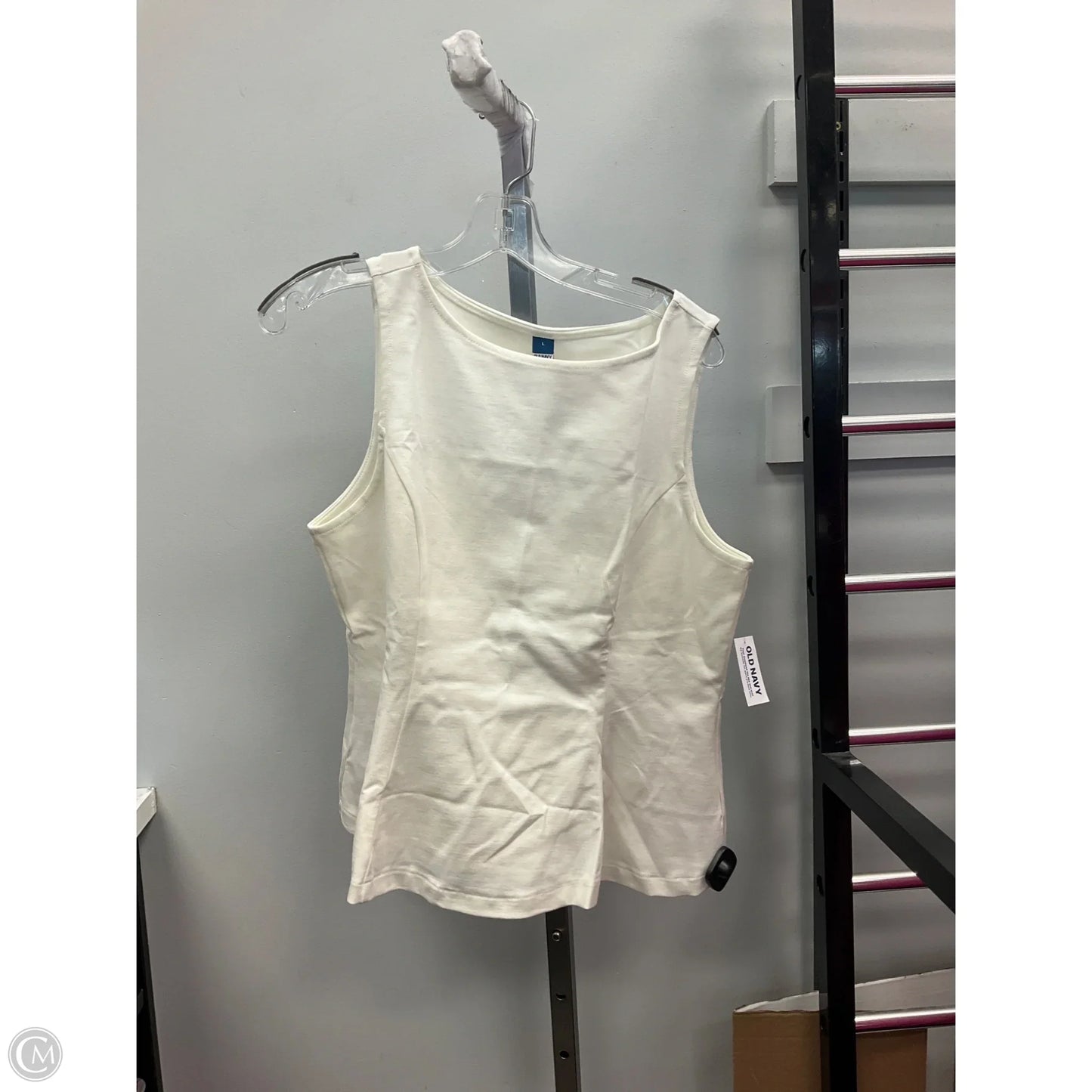 Top Sleeveless Basic By Old Navy In Cream, Size: L