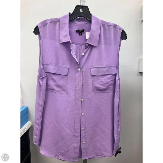 Blouse Sleeveless By Talbots In Purple, Size: 14p