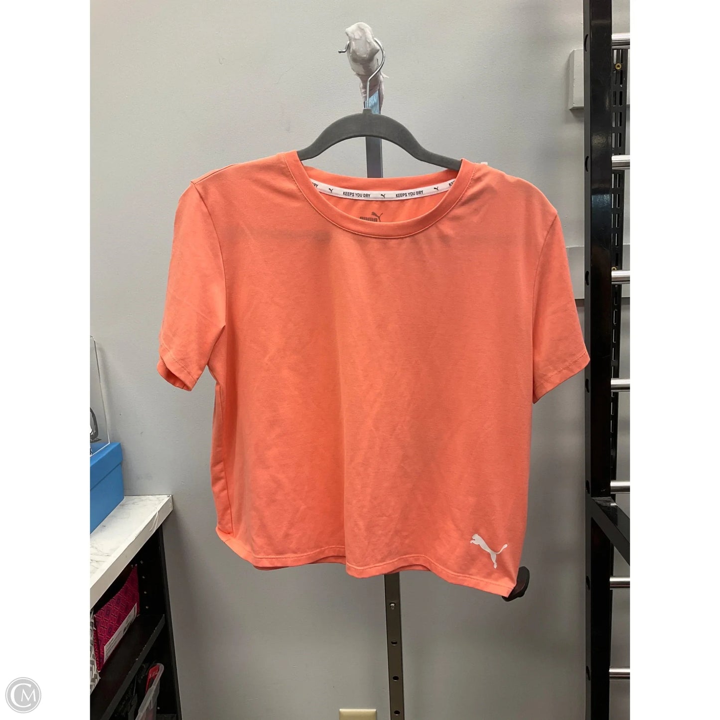 Top Short Sleeve By Puma In Orange, Size: M