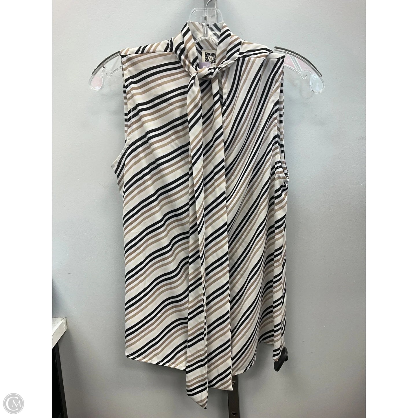 Top Sleeveless By Anne Klein In Striped Pattern, Size: S