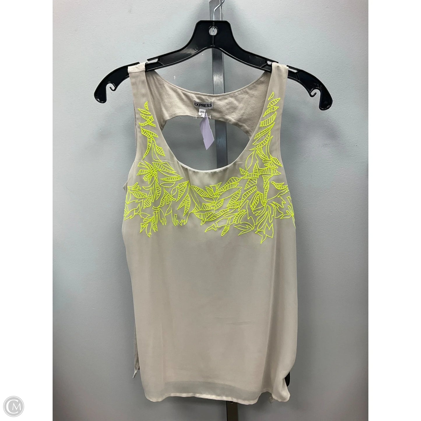 Top Sleeveless By Express In Tan, Size: S