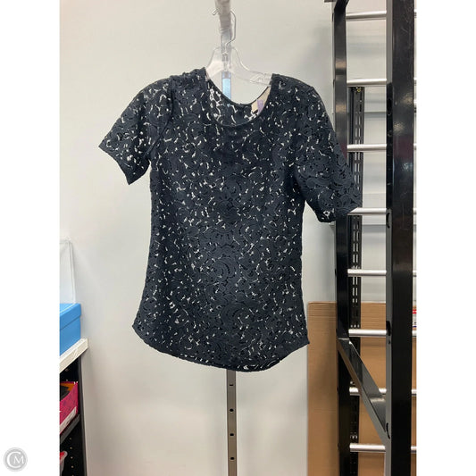 Top Short Sleeve By Loft In Navy, Size: S