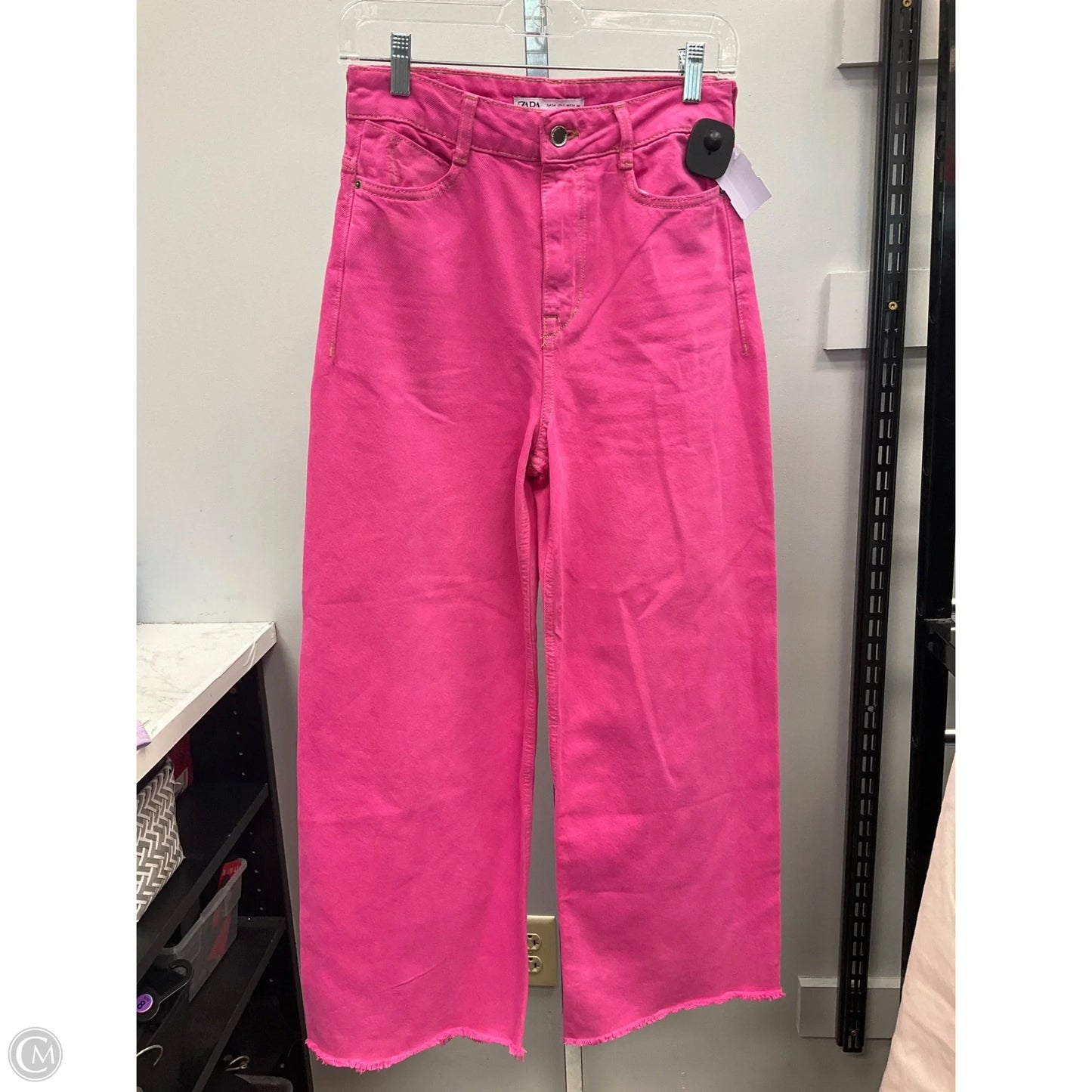 Jeans Flared By Zara In Pink, Size: 2