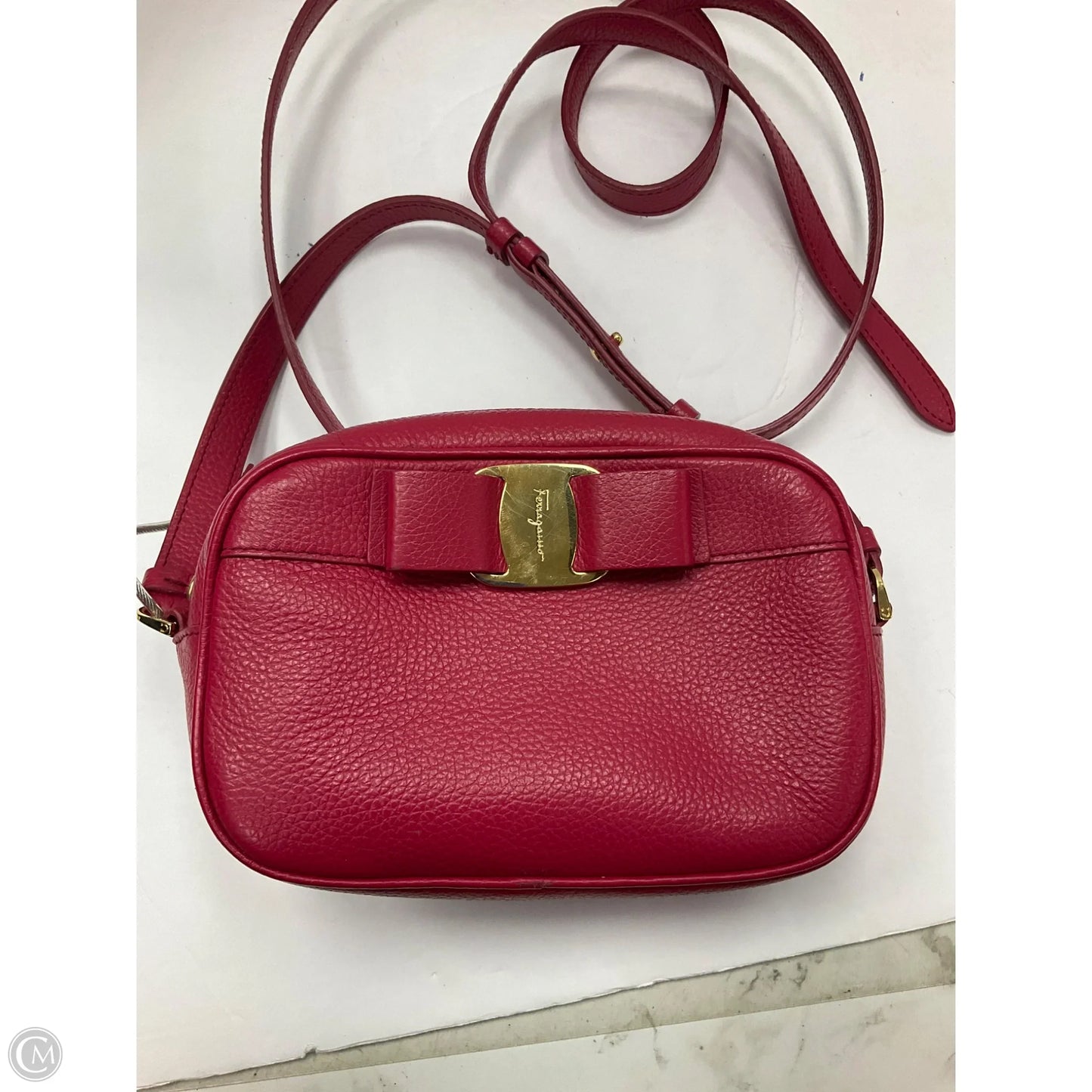 Crossbody Luxury Designer By Ferragamo, Size: Small