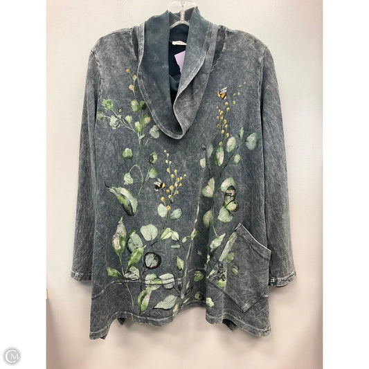 Top Long Sleeve By Jess And Jane In Grey, Size: S