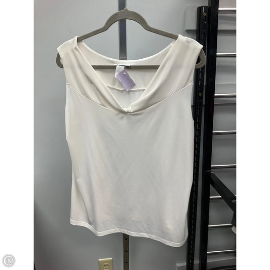 Top Sleeveless By Dressbarn In White, Size: 2x