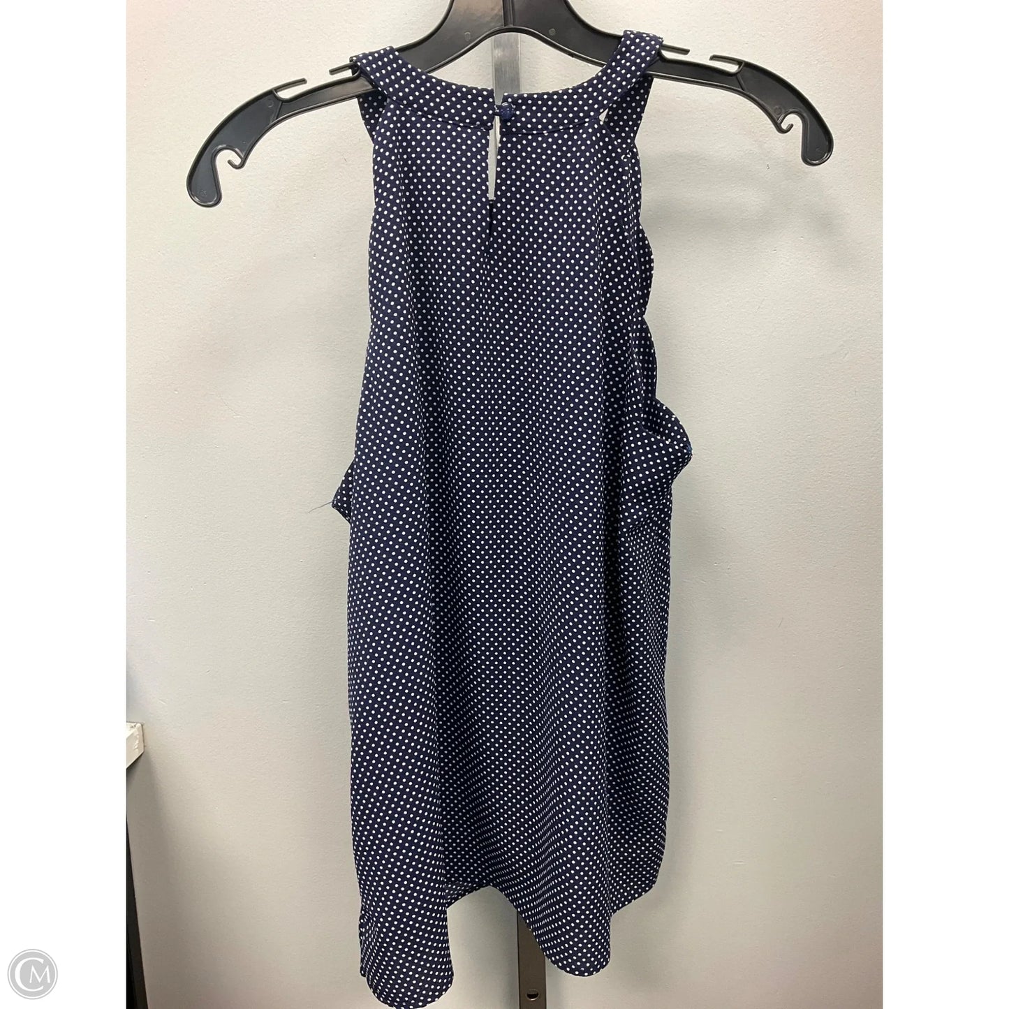 Top Sleeveless By Monteau In Polkadot Pattern, Size: S
