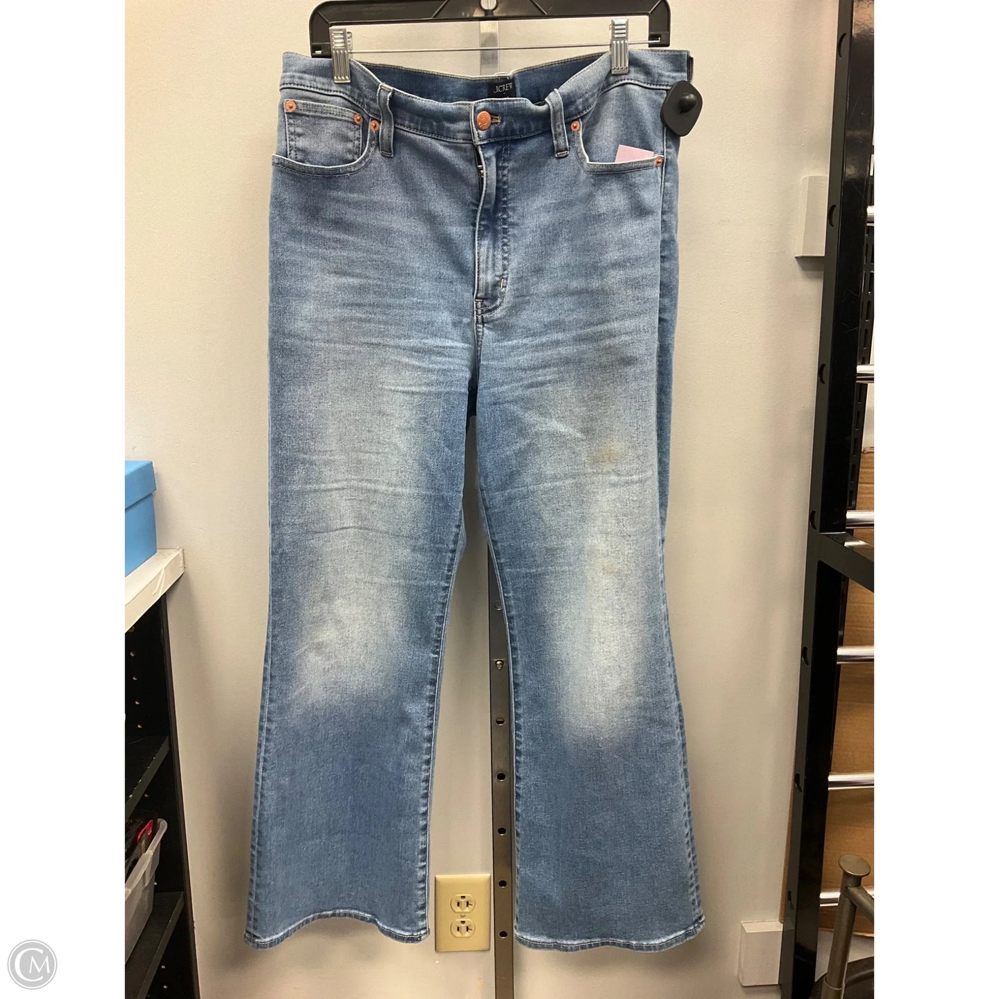 Jeans Flared By J. Crew In Blue Denim, Size: 12