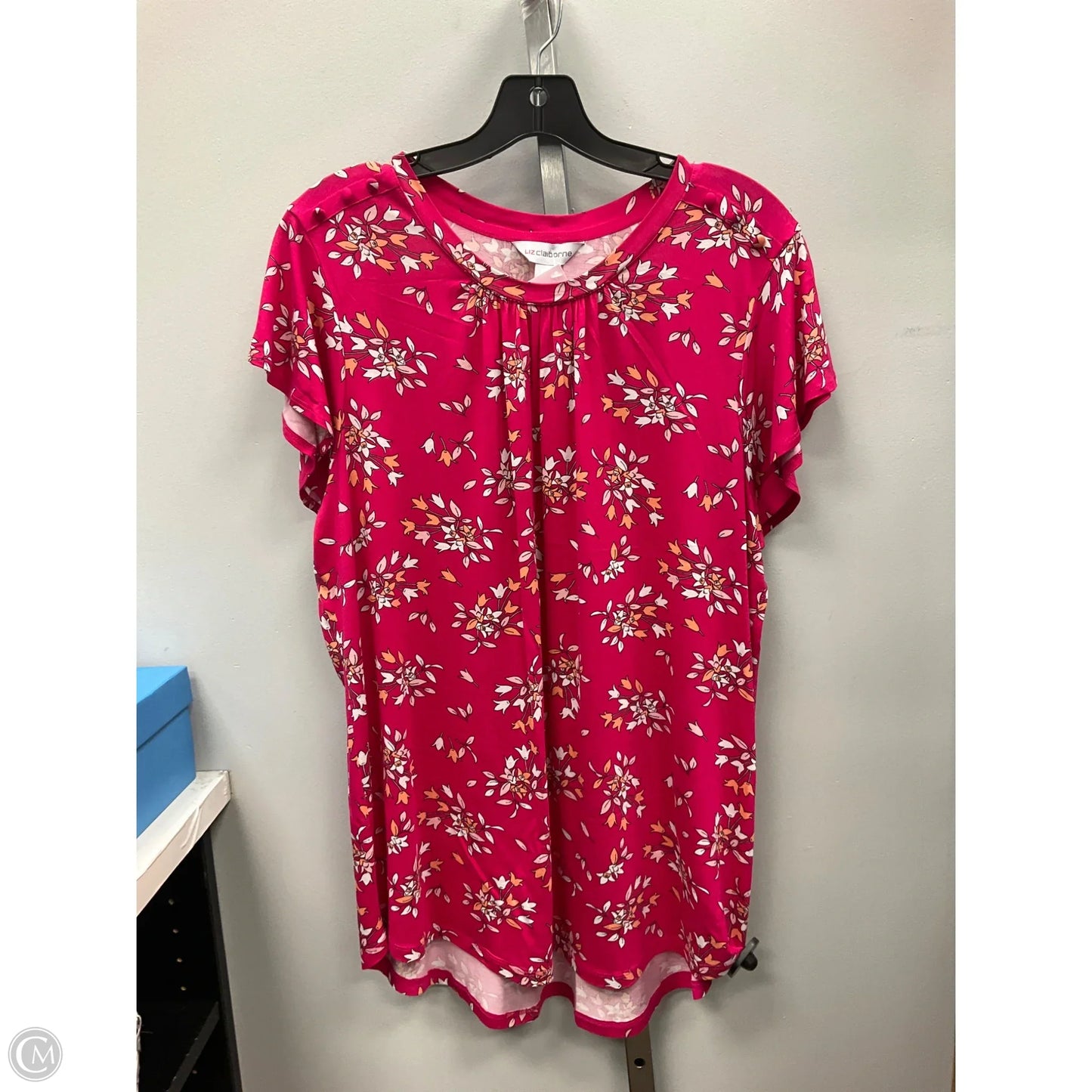 Top Short Sleeve By Liz Claiborne In Pink, Size: Xl