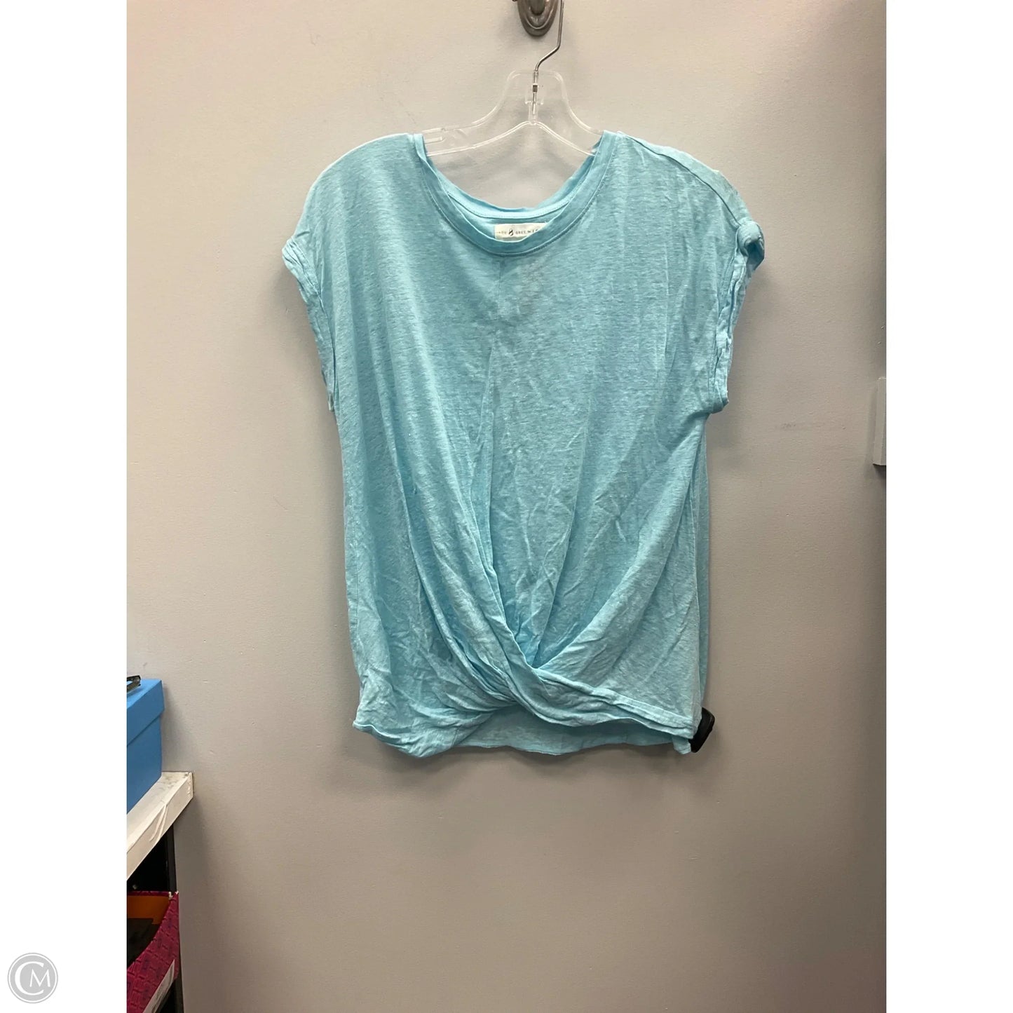 Top Short Sleeve By Loft In Blue, Size: M