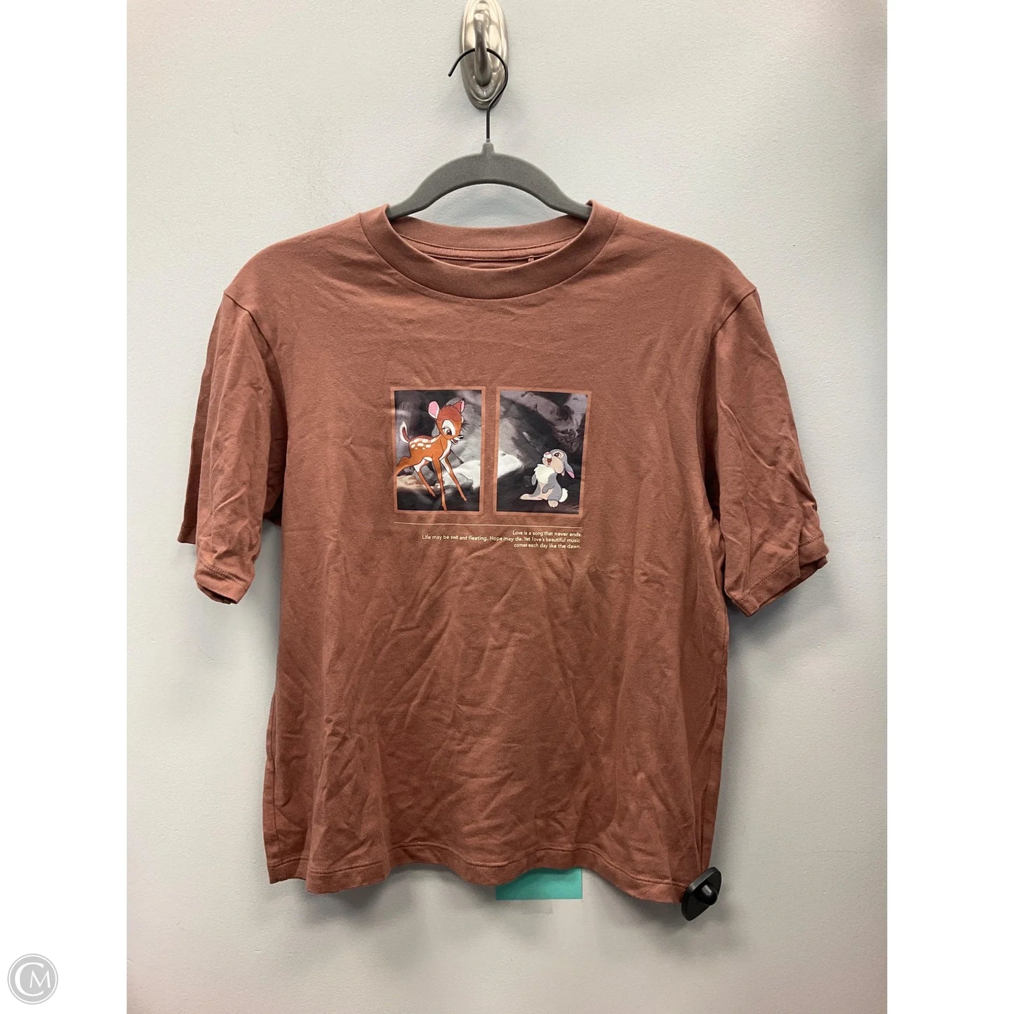 Top Short Sleeve By Uniqlo In Brown, Size: S