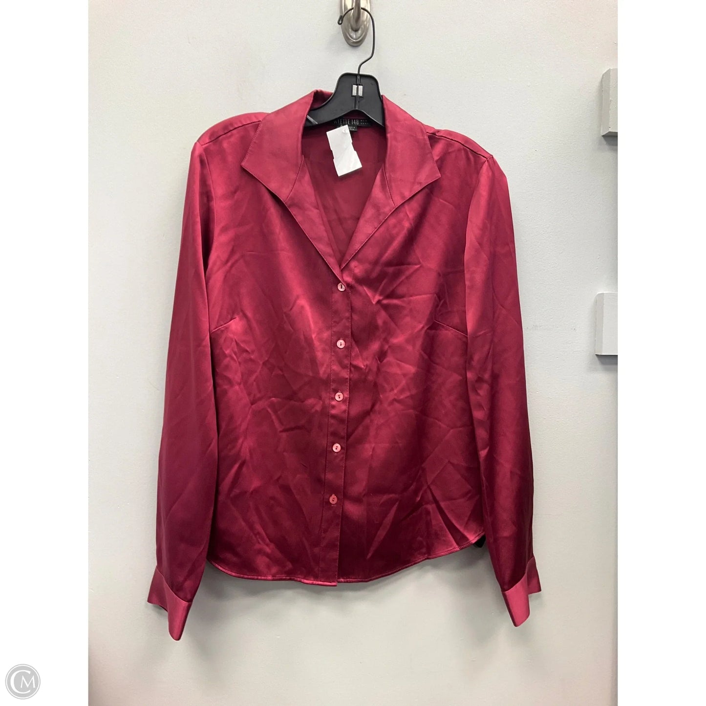 Blouse Designer By Lafayette 148 In Red, Size: 8