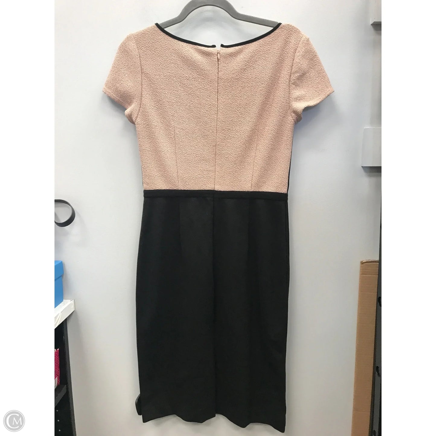 Dress Casual Midi By Ann Taylor In Black & Tan, Size: 2