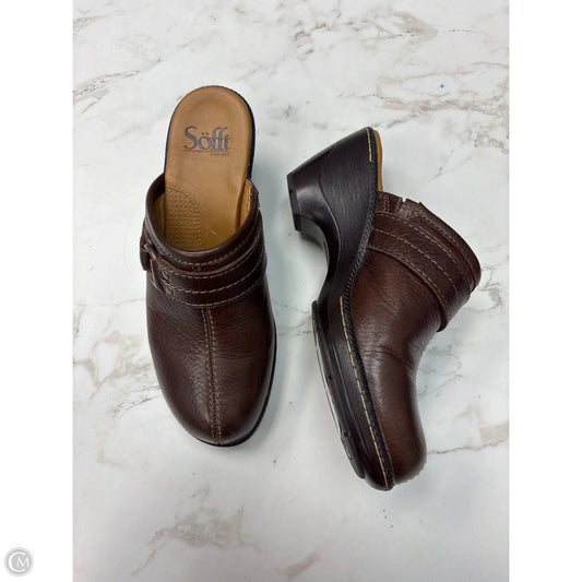 Shoes Heels Platform By Sofft In Brown, Size: 6