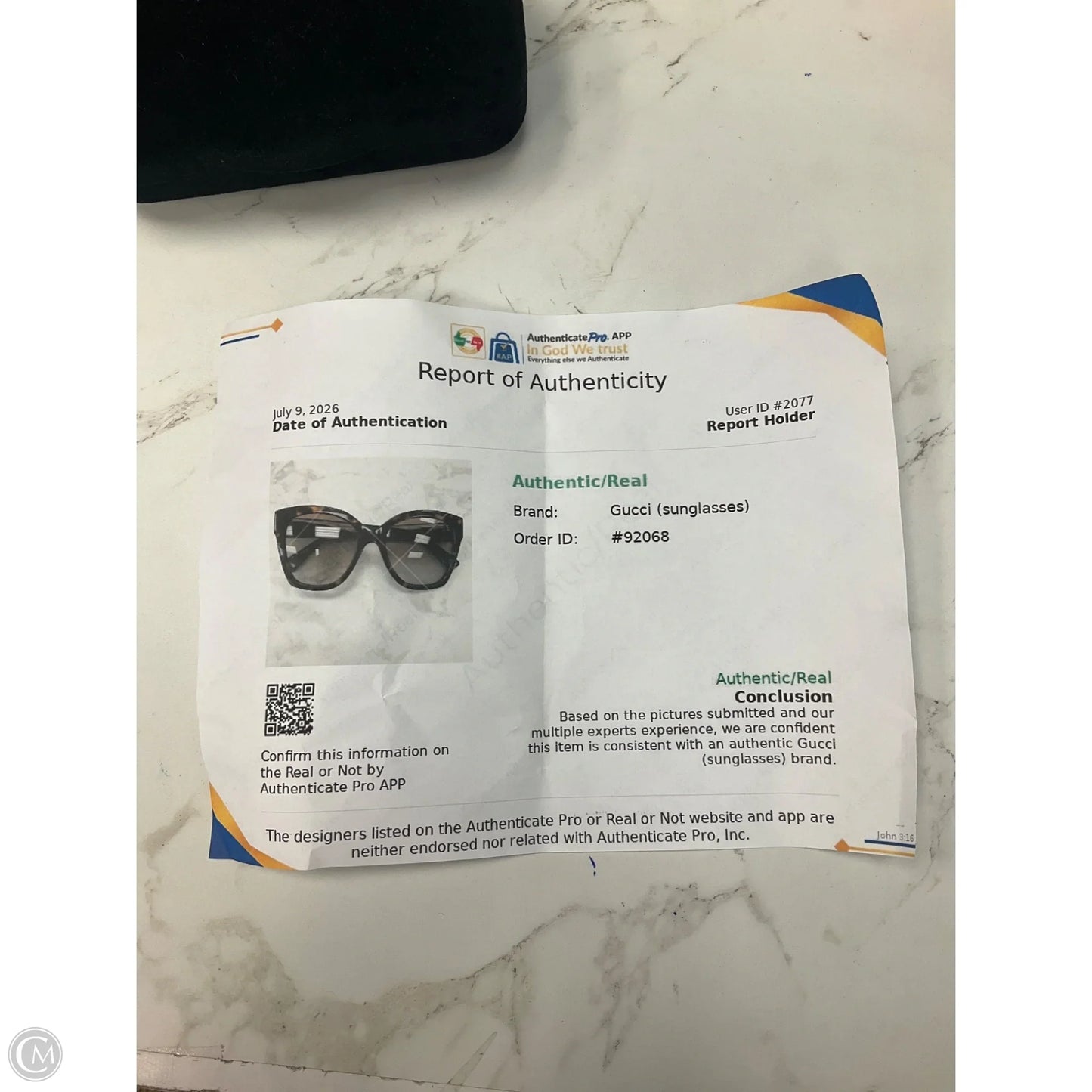Sunglasses Luxury Designer By Gucci, Size: