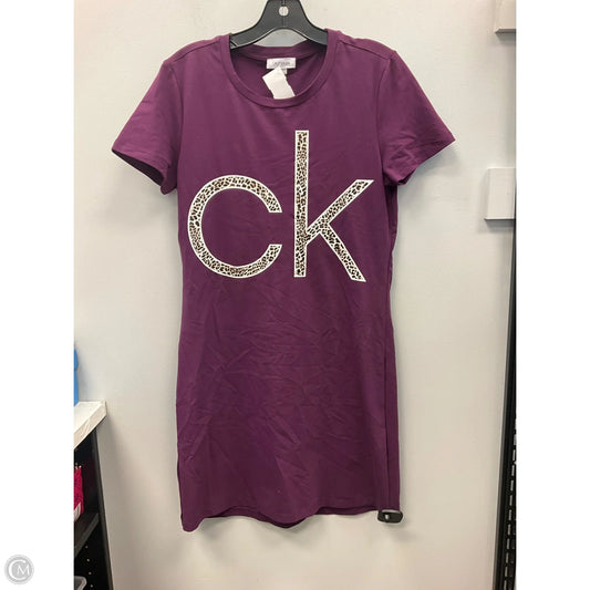 Dress Casual Short By Calvin Klein In Purple, Size: M