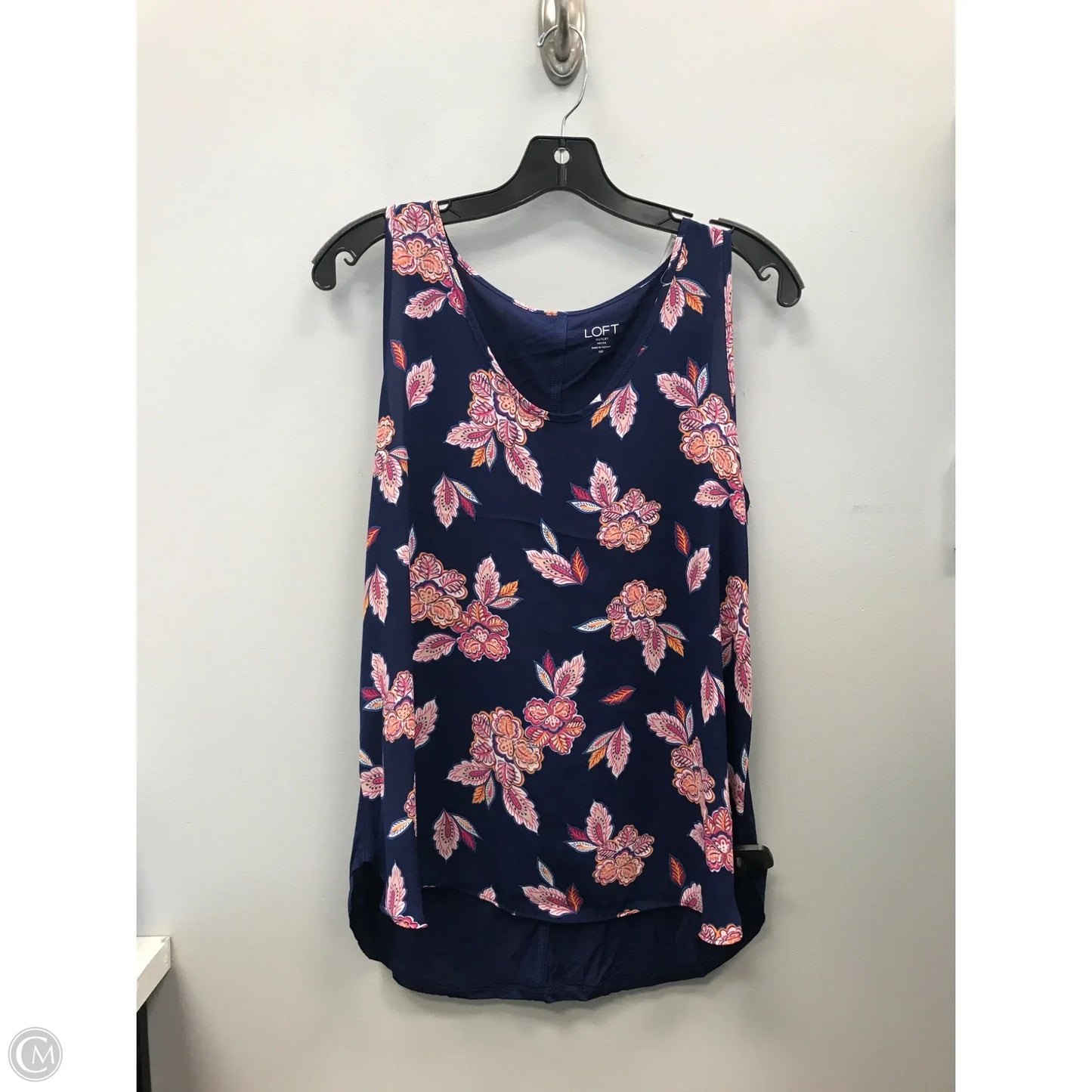 Top Sleeveless By Loft In Floral Print, Size: Mp