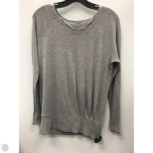 Top Long Sleeve By Cable And Gauge In Grey, Size: S